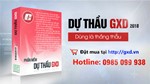  Phần mềm Dự thầu GXD dùng là thắng thầu